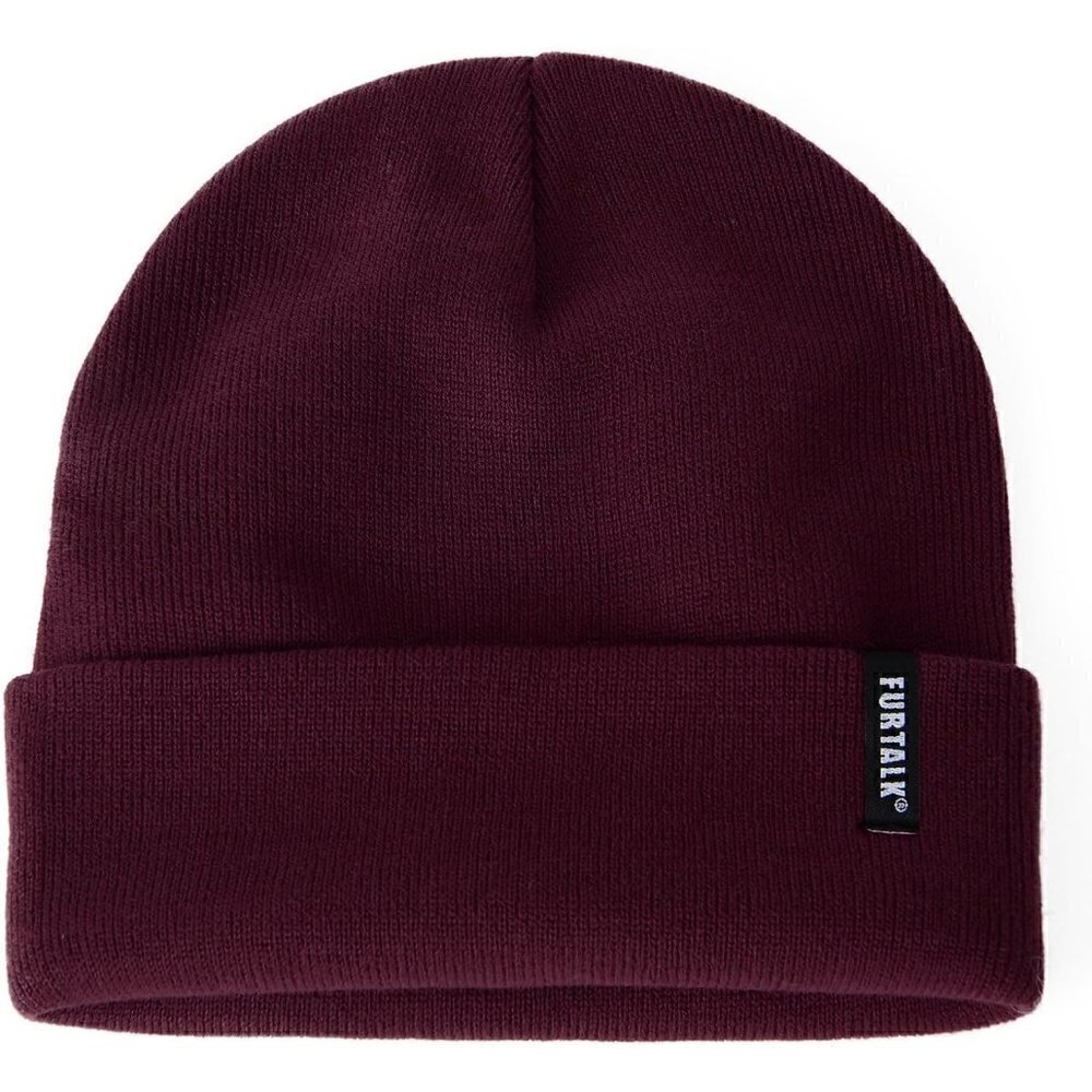 Furtalk Unisex Knit Beanie Acrylic Soft  Warm Winter Hats Pull-On Closure